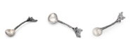 Vagabond House Small Solid Pewter Acorn Ladle, Sauce, Serving Spoon